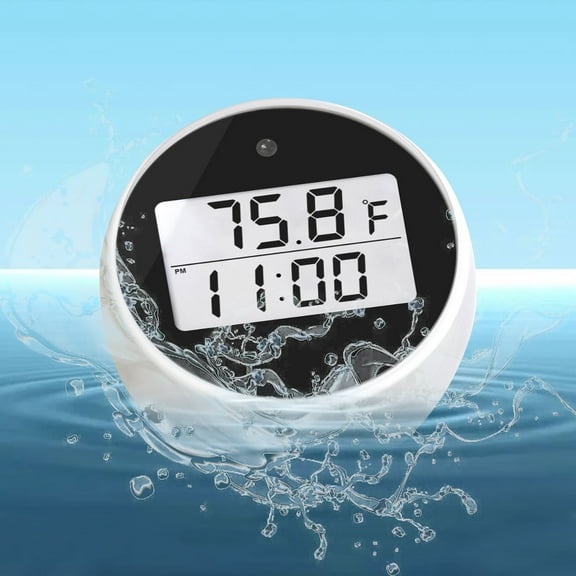 Pool Thermometer Floating, 2-in-1 Digital Pool Thermometer and Timer for Swimming Pool, Hot Tub, Ice Bath, Pond