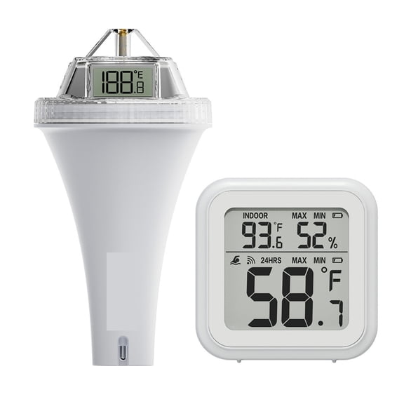 Pool Thermometer Floating Digital Swimming Pool Thermometer Wireless Water Temperature Gauge ,Compact & Portable