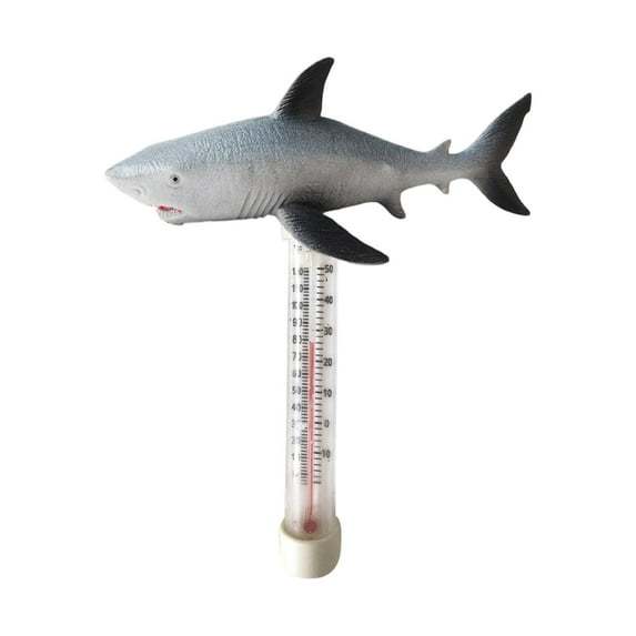 Pool Thermometer Floating Easy Read Large Size Easy Read Pool Thermometer Cute Water Thermometer for Outdoor & Indoor Swimming Pools,hot Tub,ice Bathspa Pool Accessories Pool Floats( Shark)