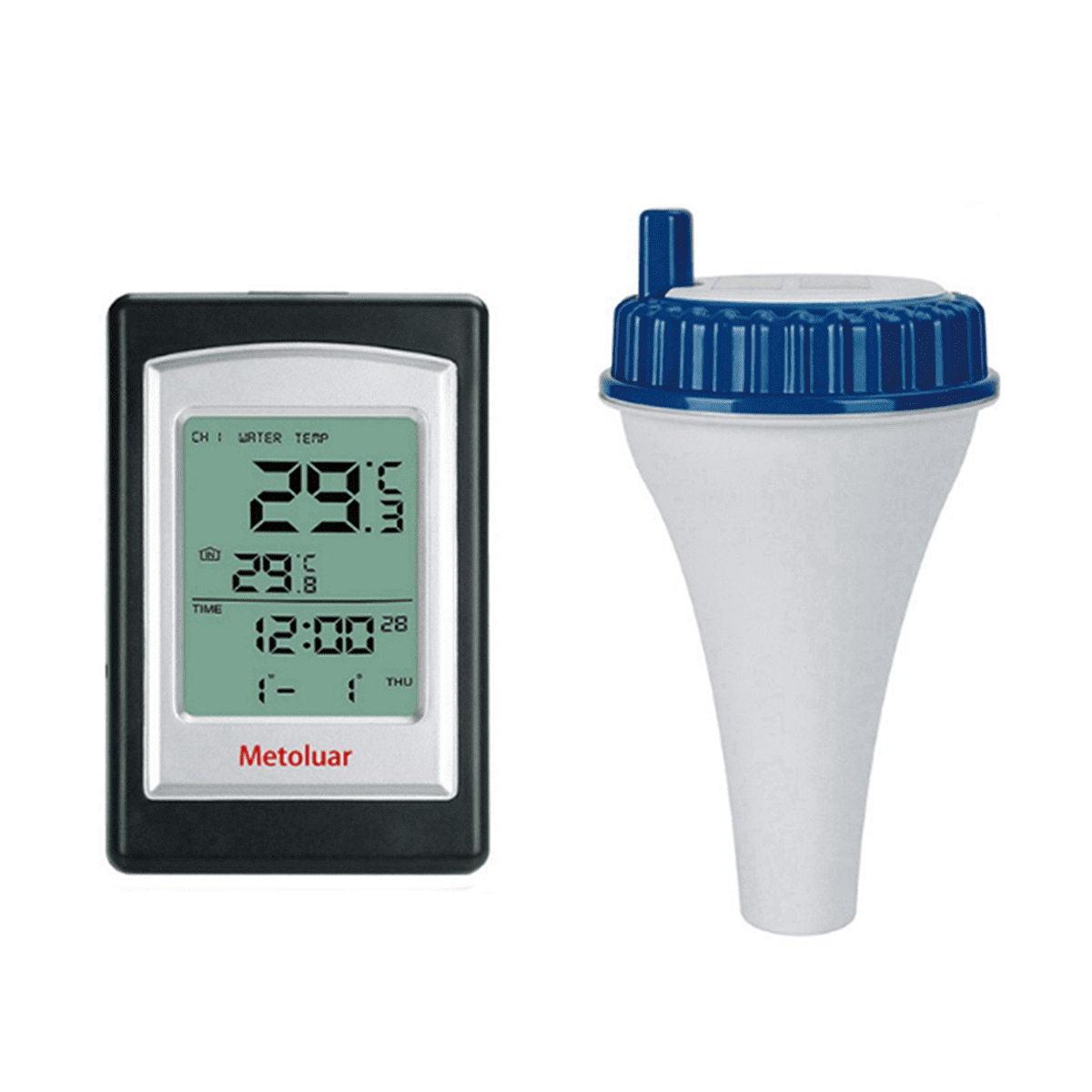 Pool Thermometer Floating Easy Read Solar Powered Indoor Water ...
