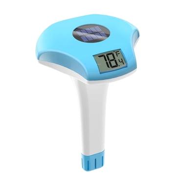 Digital Pool Thermometer Floating - Solar Powered IPX8 Waterproof Temperature Gauge