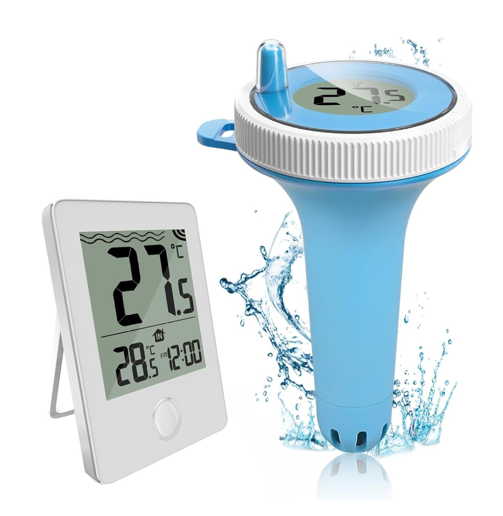 Newentor Wireless Floating Pool Thermometer Waterproof Digital Temperature Meter For Swimming Pool Sauna Room Breeding Pond