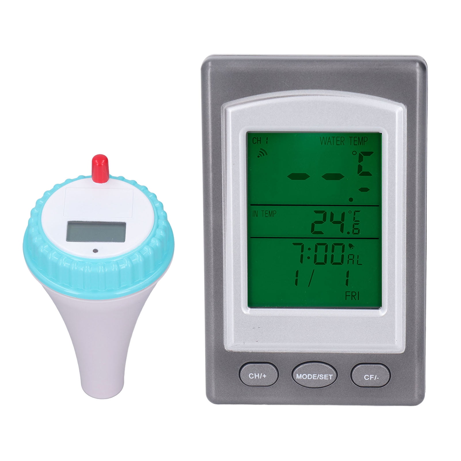 Pool Thermometer, Remote Digital Pool Thermometer 10 To +50 Degrees Celsius Indoor Temperature