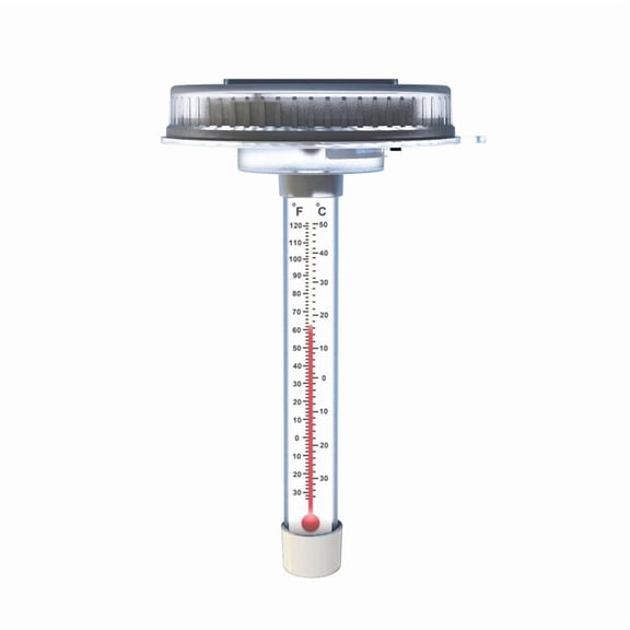 Pool Thermometer, Solar Pool Thermometer Floating, LED Swimming Pool Thermometer At Night, Floating Ice Bath Thermometer