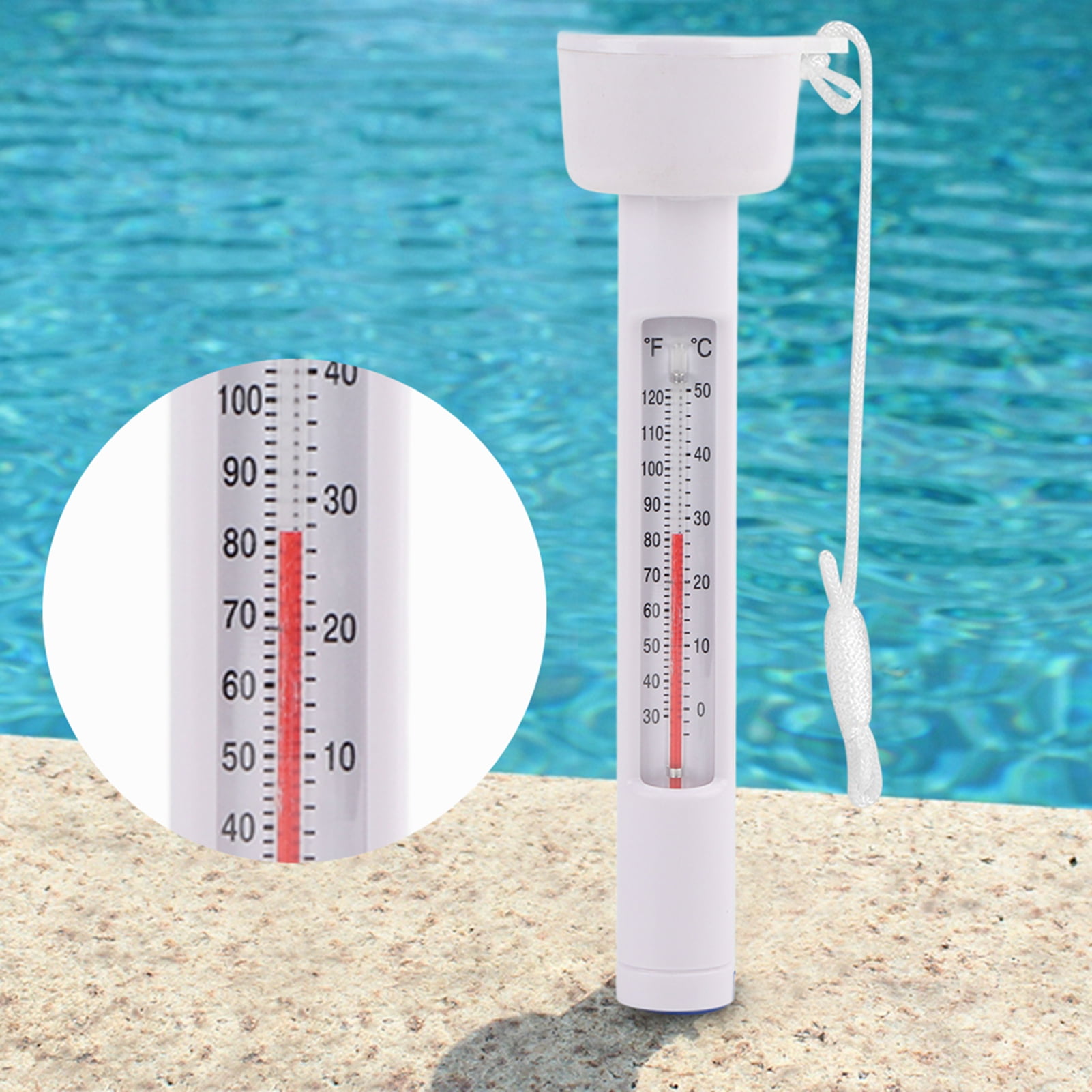 Aqua EZ Floating Pool Thermometer in the Pool Thermometers