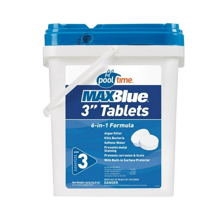 Pool Time MAXBlue 3 in. Chlorine Tablets 35lbs