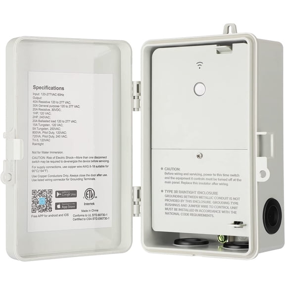 Pool Timer, WiFi Timer , Heavy Duty 40A 120-277 VAC 2, Compatible with Smart Phone, Alexa, Asstant, ETL Lted