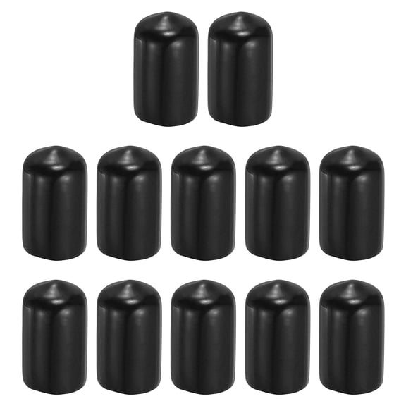 Pool Tip Cover, Rubber Cue Protector, Billiard Pool Durable Head Covers for Table Stick Head, 11.5mm & 12Pcs & Black