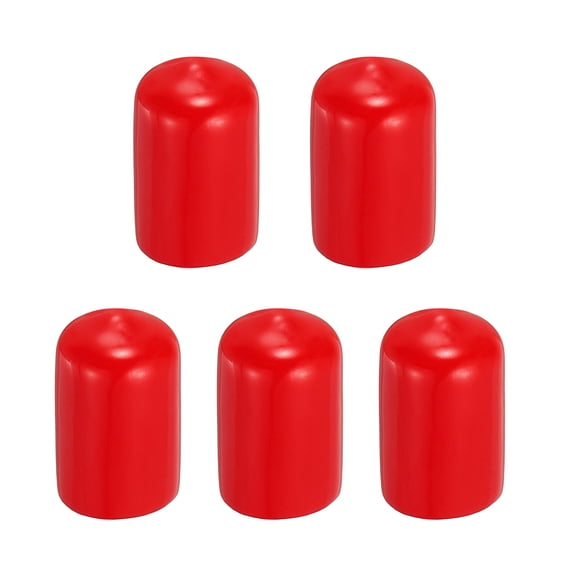 Pool Tip Cover, Rubber Cue Protector, Billiard Pool Durable Head Covers for Table Stick Head, 13mm & 5Pcs & Red