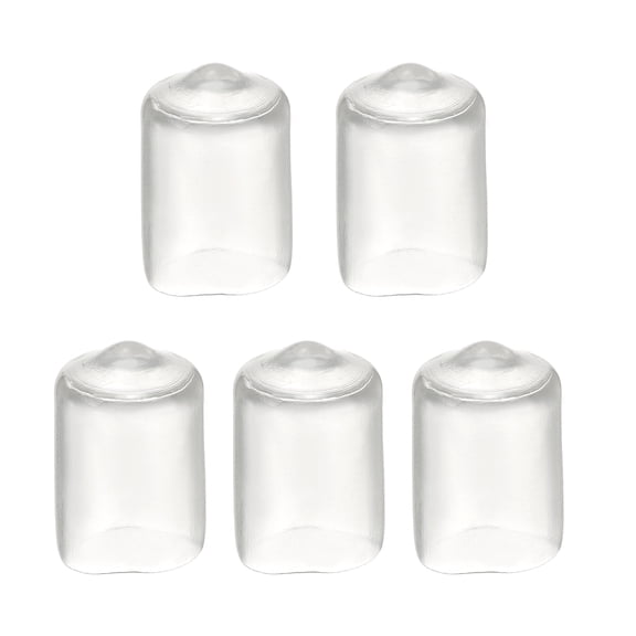 Pool Tip Cover, Rubber Cue Protector, Billiard Pool Durable Head Covers for Table Stick Head, 13mm & 5Pcs & Transparent