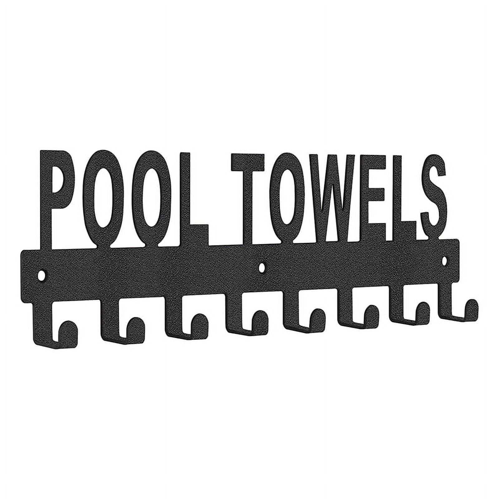 Topspeeder Large Towel Racks Bathroom Decor Wall Mount Hooks Towel Holder  Organizer Outdoor Hut Tub Towel Rack to Hold Towels Robes and Coats in  Bath
