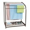 thumbnail image 1 of Pool Towel Rack Outdoor with Wheels, PVC Trapedozal Outdoor Towel Rack for Pool, 5 Bar Curved Towel Rack, Free Standing Poolside Storage Organizer,Towel Stand for Beach, Pool, Indoor, 1 of 9
