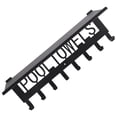 thumbnail image 1 of Pool Towel Racks with Shelf Outdoor Decor Wall Mount Hooks Holder 8 Storage Hanger, 1 of 10