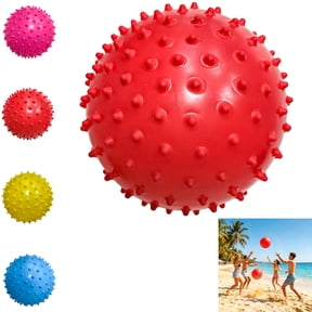 Pool Toys, 6 Inch Knobby Beach Ball for Teens and Adults, Inflatable Spiky Water Ball for Summer Swimming Pool Parties, Red