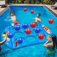thumbnail image 1 of Pool Toys Games Set, Inflatable Floating Tic-Tac-Toe with 12 Balls, Cup Holder and Fruits Colder for Adults Teens Kids 2-8 Players, 1 of 8