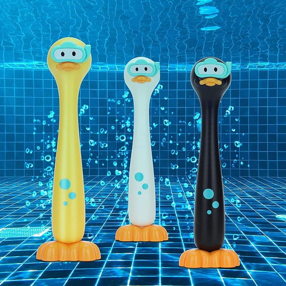 Pool Training Set Swimming Pool Duck Dive Training Kit Underwater Breath-Holding Rings and Bars Interactive Water Skill Game for Adults and Swimmers As shown