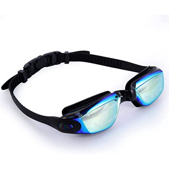 Pool Above Transparent Swim Goggles - Pool Goggles with 3pcs Adjustable Nose Bridge and Silicone Earplugs with Anti Fog Technology, No Leaking, UV Protection for Adult Men Women Kids