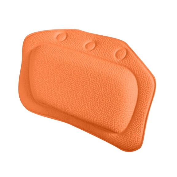 Pool Tub Headrest, Gaqring Soft Comfortable Neck Pillow with Suction Cups, PVC Foam Bath Spa Support for Relaxation Quick Dry Easy Clean, Orange