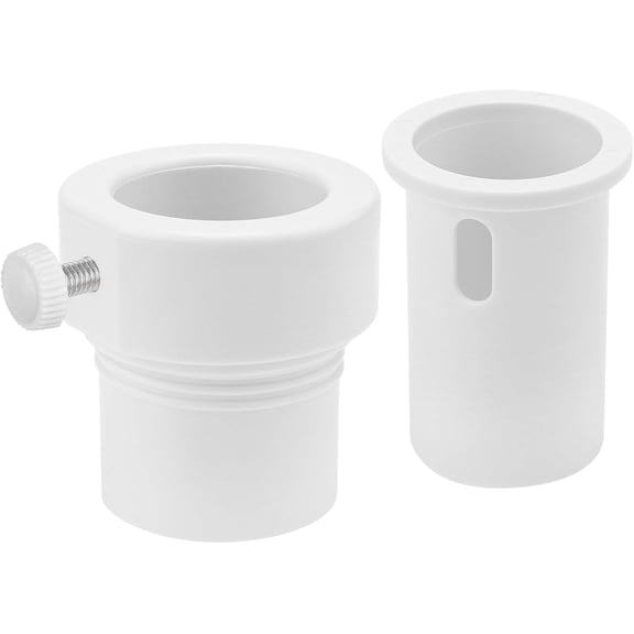 Pool Umbrella Pole Stabilizer Sleeve Adapter - Fit 1.5" & 1.35" Umbrellas Hole Holder Insert for Single-Threaded Baja Deck Pools Sleeves, Reducing Moving and Hold Umbrella in Place (White)