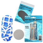 Pool Above Underwater pool repair kit for frame set and ultra frame pool | Vinyl glue and reinforced patch material to match your pool | Grey and white pool liner patch kit