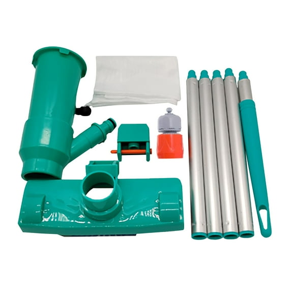 Pool Vacuum Cleaner Kit with Telescopic Pole, Leaf Bag, Brush Head, and Adapter for Above Ground Pools, Spas, and Ponds – Easy Assembly and Efficient Debris Removal