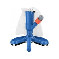 Pool Vacuum Head with Brush and Debris Bag, Manual Cleaner for Above Ground and In-Ground Pools, Easy Hose Connection, Efficient Leaf and Dirt Removal Tool
