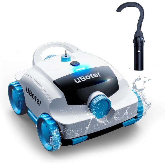 UBoter E10 Cordless Robotic Pool Cleaner,Pool Vacuum, Dual-Layer Filtration,Powerful Obstacle Crossing, Enhanced Edge & Corner Cleaning,120-Min for Above-Ground & Flat-Bottom Pools to 860 Sq.ft