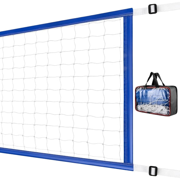 Pool Volleyball Net Replacement, Heavy Duty PE Net with Adjustable Length 15-30 FT, Waterproof Oxford Border for Outdoor In-Ground & Above Ground Pools, Includes Carabiners & Storage Bag