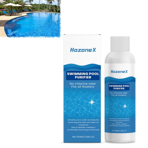 Pool Water Clarifier Liquid Clarifier for Above Ground & Inground Pools, Reduces Cloudiness, Easy Maintenance for Crystal Clear Water(RL 2 PCS)