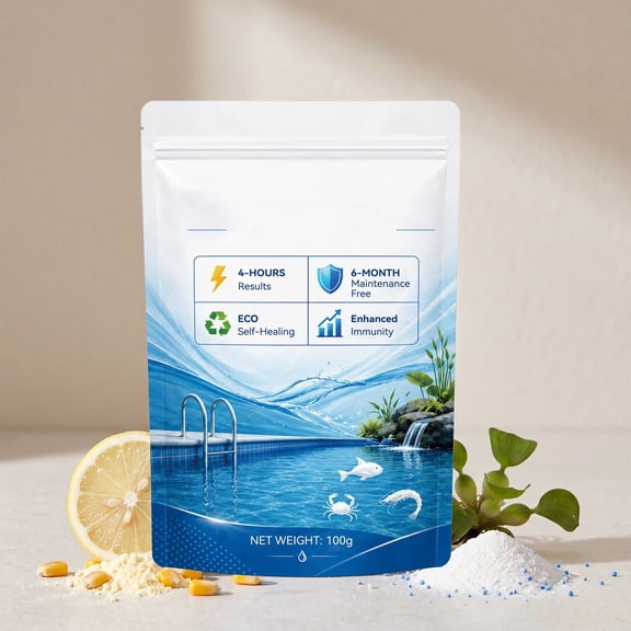 Pool Water Clarifier Powder, High Efficiency Fast Acting Swimming Pool Flocculant, Eco Friendly Water Treatment for Cloudy Pool, Pond, Water Cleaning