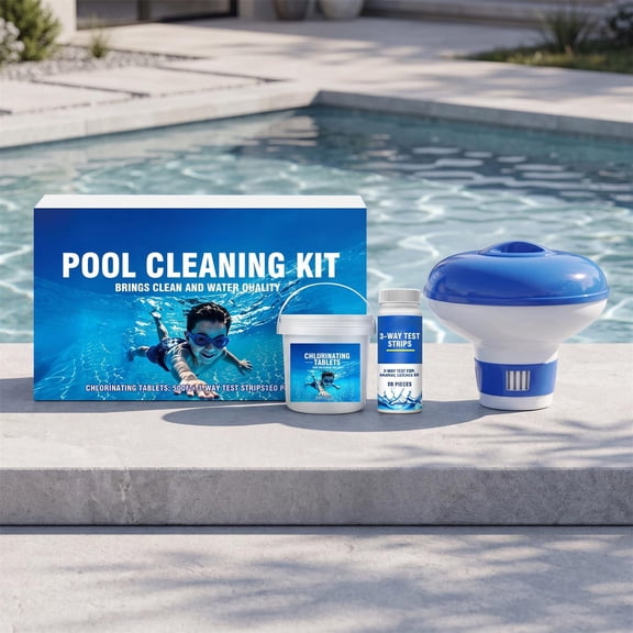 Pool Water Maintenance Kit Complete Pool Cleaning Care Set for Inground Above Ground Pool Spa Hot Tub Outdoor Water