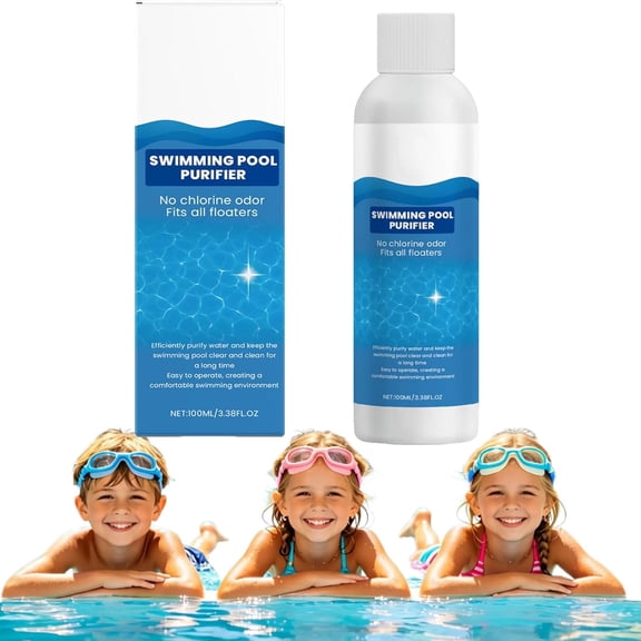 Pool Water Purifier Liquid,Swimming Pool Purifying Liquid,Swimming Pool Purifier,Clarifier for SwimmingPool,Keeps Water Crystal Clear & Removes Cloudiness,for Inground Pools & Above Ground Pools (1)