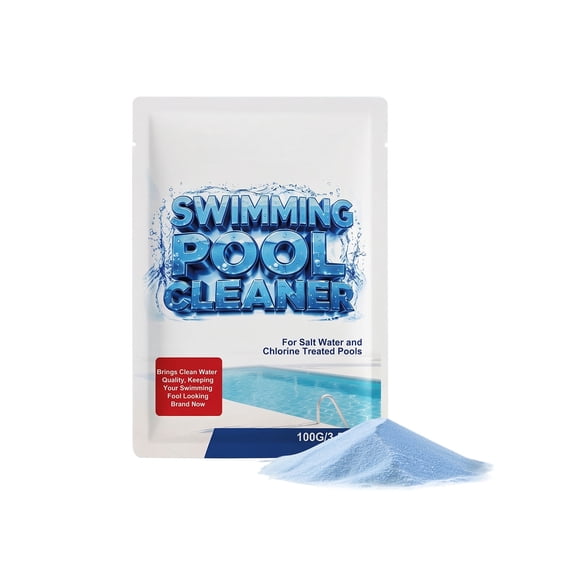 Pool Water Purifying Cleaning Powder 100g - Fast Dissolving Flocculant for Cloudy Water, Hot Tubs & Small Pools, 1 Pack