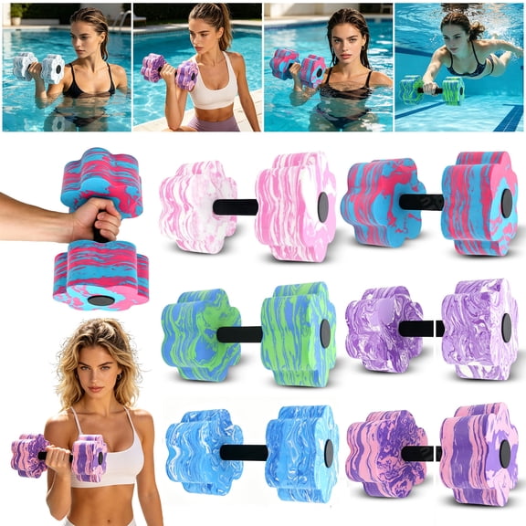 Pool Weights For Water Exercise, Durable Floating Foam Hand Weights, All-Purpose Pool Fitness Supply for Daily Water Sports Training (E)