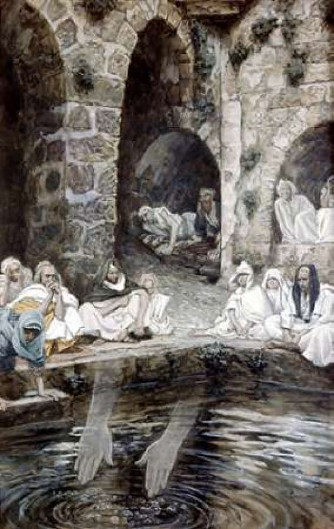 Pool of Bethesda Canvas Art - James Jacques Tissot (24 x 36)
