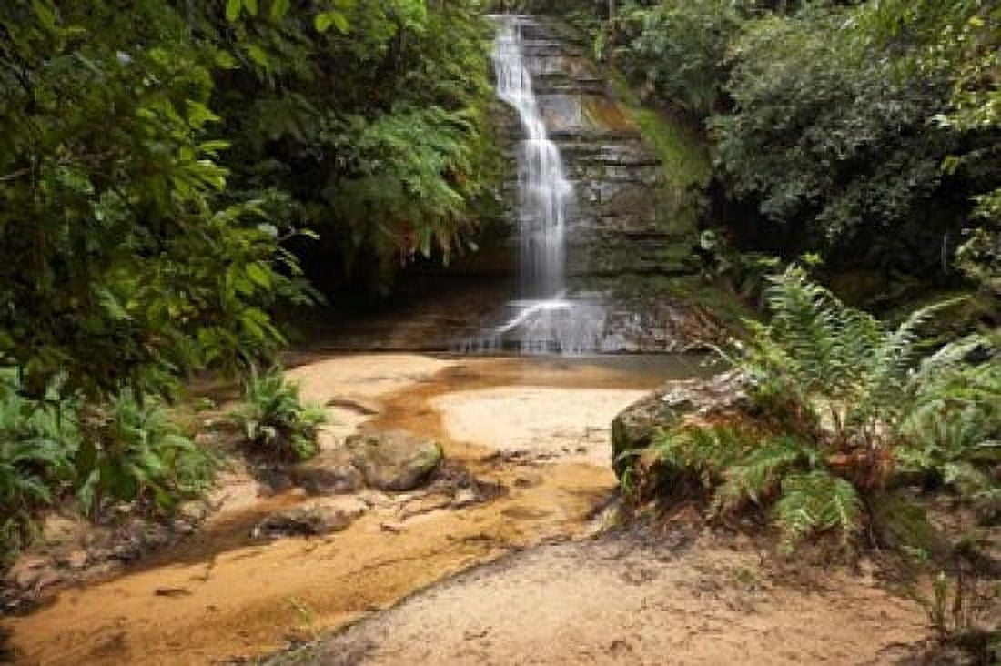 Pool of Siloam Waterfall New South Wales Australia Canvas Art - David Wall DanitaDelimont (26 x 17)