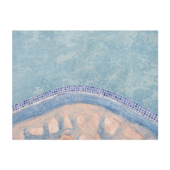 Pool scene in Morocco I - Marrakesh Marrakesh-Safi Morocco Photography Pool Abstract Water Geometric Coastal Minimalist Pattern Unframed Wall Art Print 6 x 8 inches