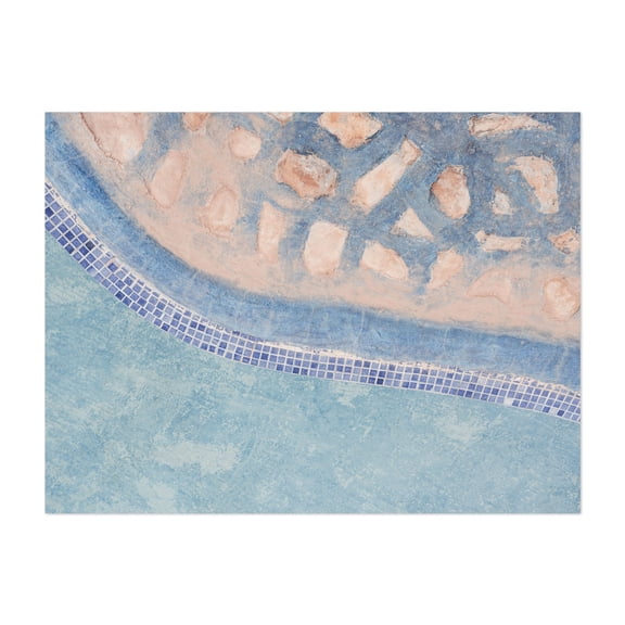 Pool scene in Morocco II - Marrakesh Marrakesh-Safi Morocco Photography Abstract Geometric Mediterranean Pattern Pastel Minimalist Ocean Unframed Wall Art Print 6 x 8 inches