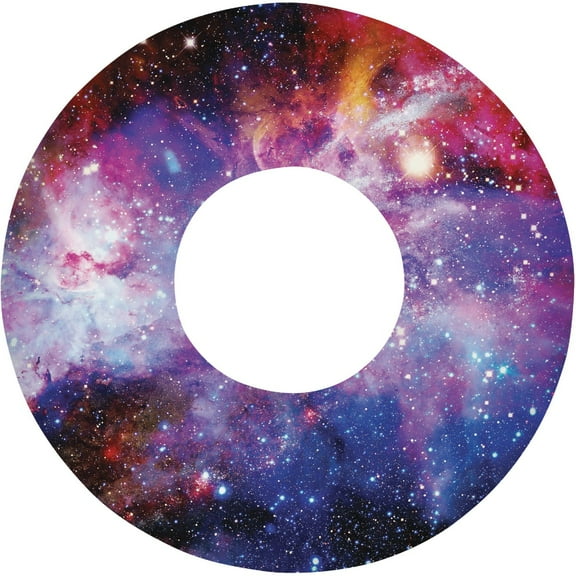 PoolCandy Deep Space Inflatable Pool Tube Float - LED Illuminated - 36 In, Pink