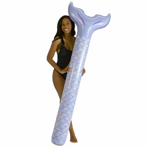 PoolCandy Mermaid Print Inflatable Mermaid Swim Noodle with Tale.