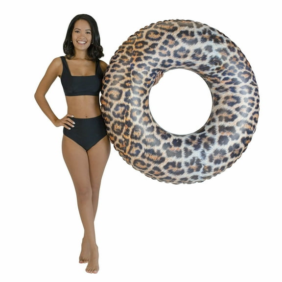 PoolCandy Safari Collection Brown Leopard Print 48in Jumbo Pool Tube