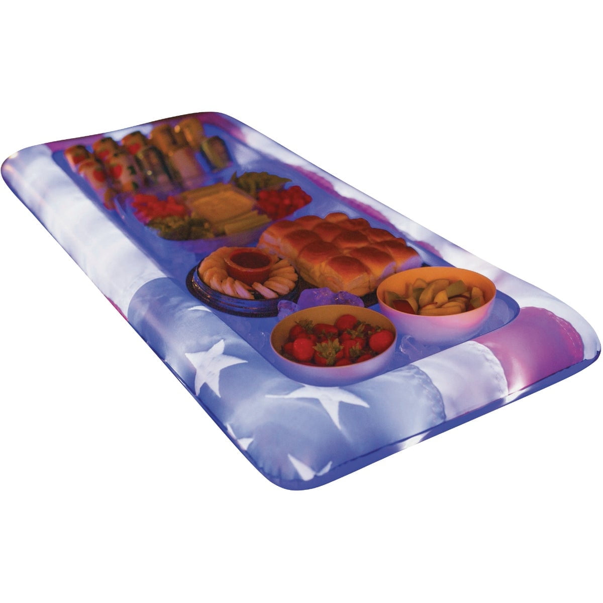 PoolCandy Stars & Stripes LED Buffet Cooler - Inflatable Patriotic - Multicolor — Residential Use, Standard Application