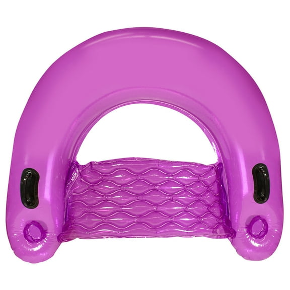 PoolCandy Sweet Shop Grape Soda 1-Person Inflatable Raft with Built-in Drink Holder