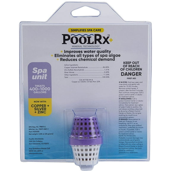 PoolRX+ spa purple & white 400-1,000 gallons