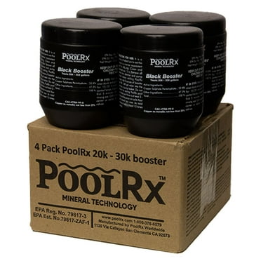 PoolRx Booster Black Chlorine Pool Chemicals, (4 Pack)