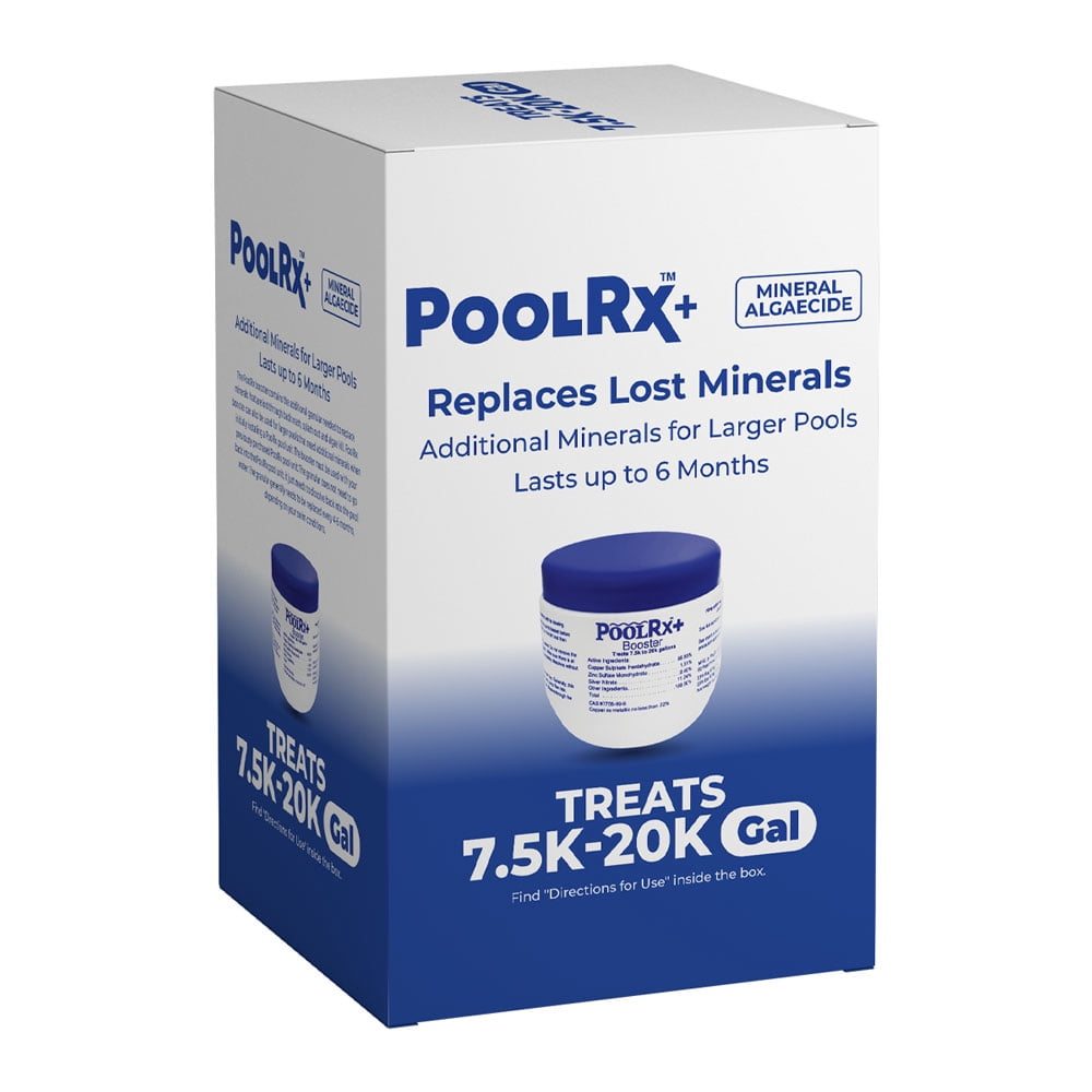 Pool Additives PoolRx, Pool Algaecide, 6-Month Booster, Treats 7.5K-20K gallons ...