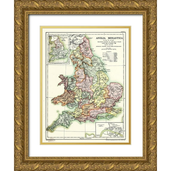 Poole 12x14 Gold Ornate Wood Framed with Double Matting Museum Art Print Titled - England Wales - Poole 1902