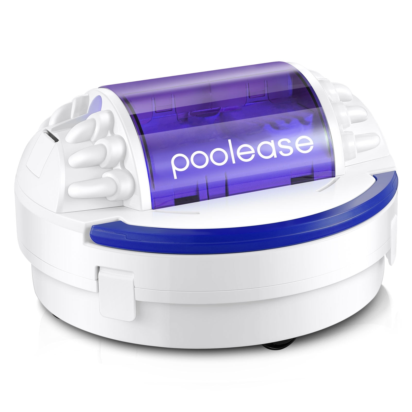 Poolease Cordless Robotic Pool Cleaner, Dual 45W Motors, Automatic Pool Vacuum with 2L Large Debris Bin, Self-Parking, 40% Enlarged Suction Inlets for Inground & Above Ground Pools