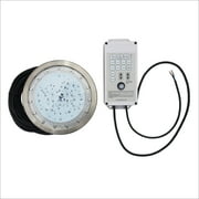Poolexa 10 Inch Large LED MultiColor Inground Pool Light with 50 Foot Cord for Wet Niche