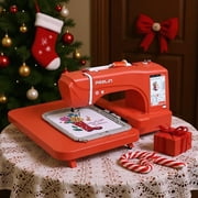 Poolin EOC06RE Embroidery Machine 7.9x11" Large Area, 7" Touch Screen, Upgrade Wifi Connectivity with more embroidery Kit